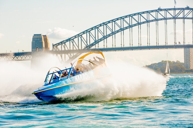 30-Minute Sydney Harbour Jet Boat Ride: Jet Blast - The Opera House and harbour islands from the water