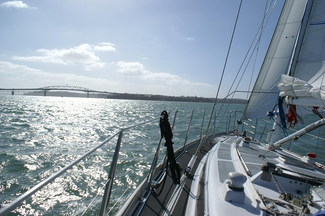 Auckland Harbour Sailing Experience - Looking back at Auckland from Devonport