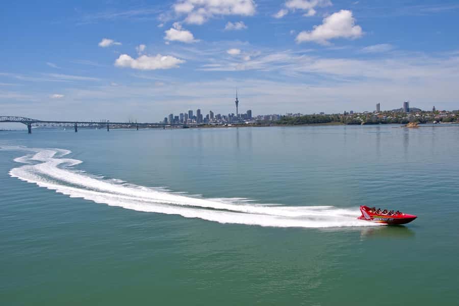 Auckland: Waitemata Harbour Jet Boat Ride - Safety first, then the throttle opens