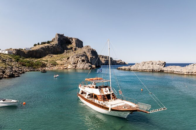 Bay to Bay Cruise in Lindos - Agathi Beach and lunch on the deck