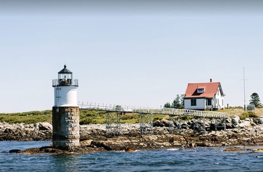 Boothbay: Lighthouses & Islands Harbor Cruise - Burnt Island Lighthouse from the water