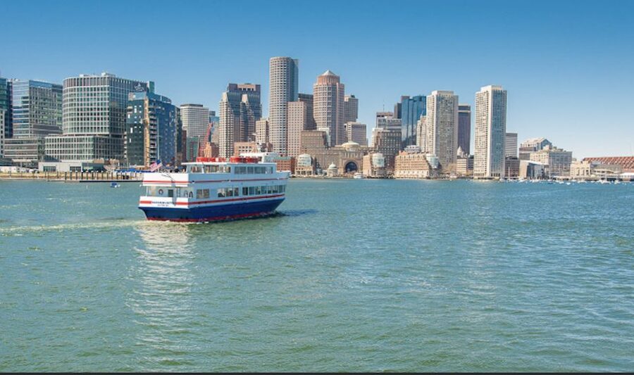 Boston: Scenic Harbor Cruise (Dog-Friendly) - The first harbor views: Federal Courthouse and the Seaport District