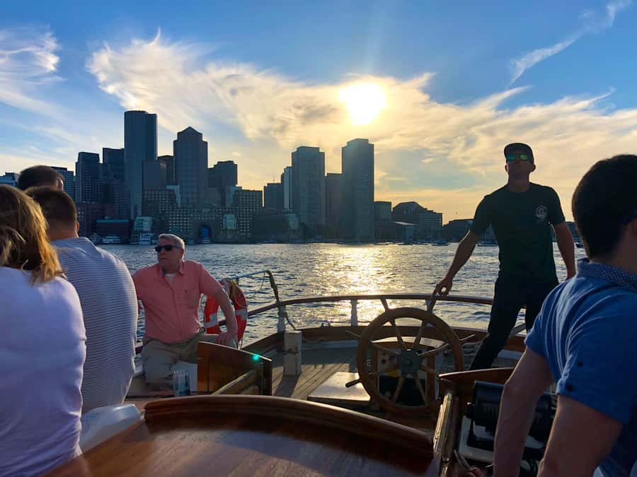 Boston: Sunset Tall Ship Harbor Cruise - Boston Harbor at sunset, from the water