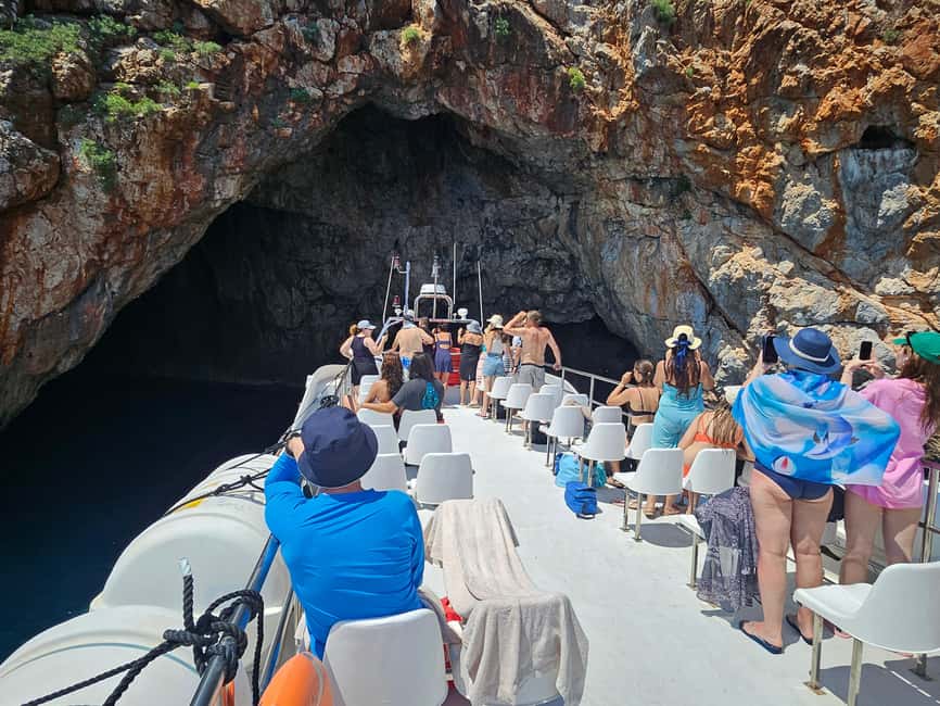 Chania:Souda Bay Cruise to Sea Caves & Beaches with pick up - Key points to know before booking