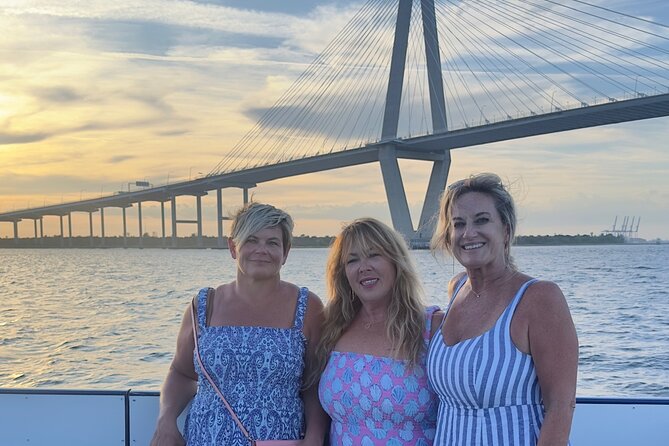 Charleston Harbor Sunset Cruise Scenic Views and Dolphin Spotting - Following historic downtown from the water