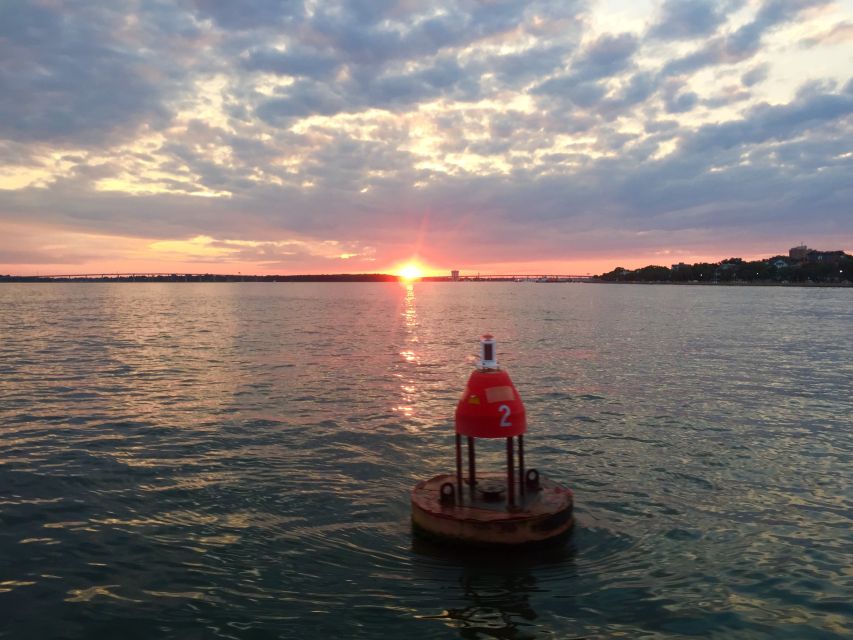 Charleston: Sunset Harbor Cruise - Leaving the Maritime Center as evening begins