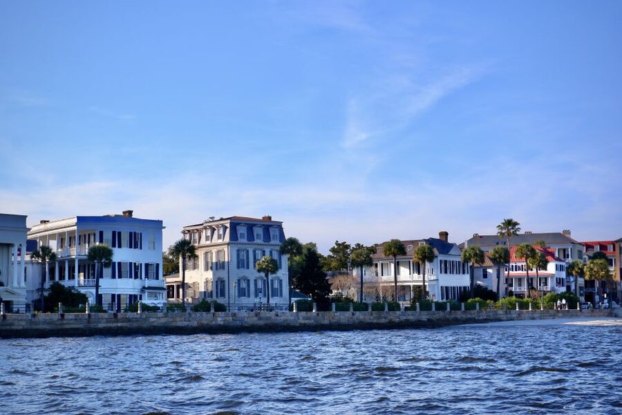 Charleston: Sunset Harbor Cruise - Passing beneath the Ravenel Bridge