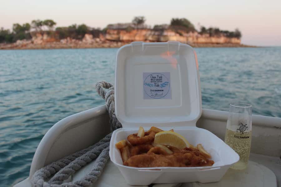 Darwin: Sunset Harbour Cruise with Fish and Chips Dinner - Starting at Stokes Hill Wharf in Darwin