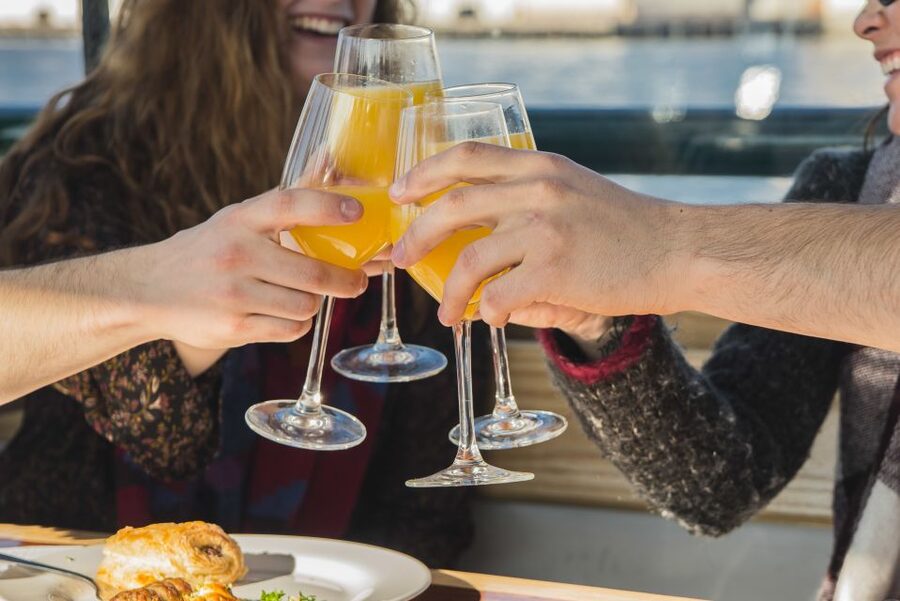 Downtown Boston Harbor Weekend Cruise with Brunch - The brunch buffet, from pastries to smoked salmon