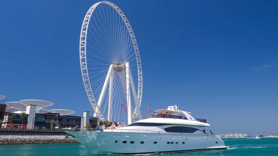 Dubai Marina Yacht Tour: Ain Wheel, JBR & Harbour in 1 Hour - Boarding at Dubai Marina