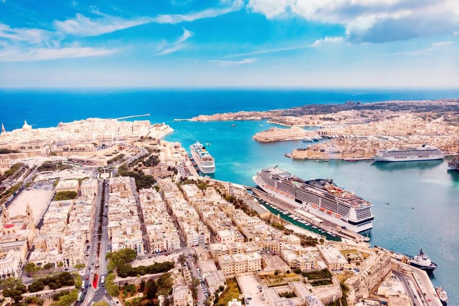 From Sliema: Cruise Around Malta's Harbours & Creeks - Valletta’s bastions and Fort St. Elmo from the sea