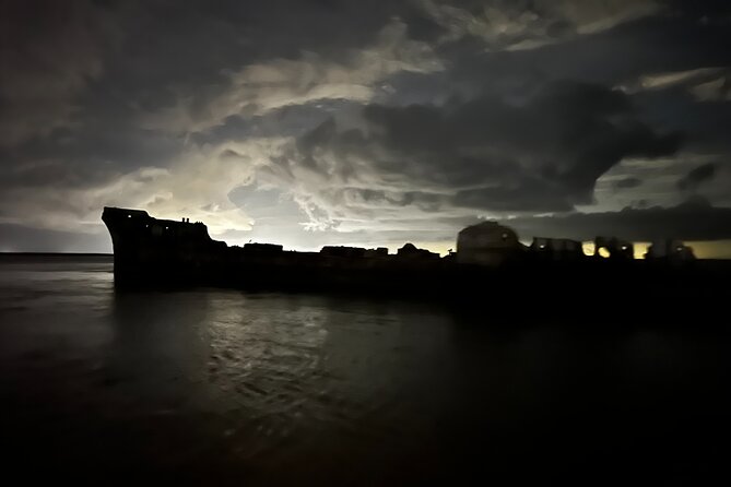 Haunted Harbor Tours – Galveston Ghost Boat - Boarding at Pier 21 after sunset