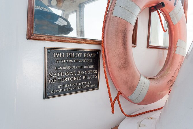 Historic Bay Cruise Aboard 1914 Pilot boat with General Admission - First views: North Island and the aircraft carriers