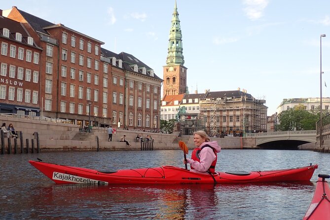Kayak Tour in Copenhagen Harbor in May and September - Christiansborg Palace from the water