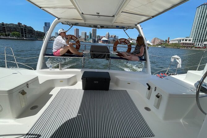 Luxury Catamaran Private Tour Baltimore Harbor - A national monument at sunset