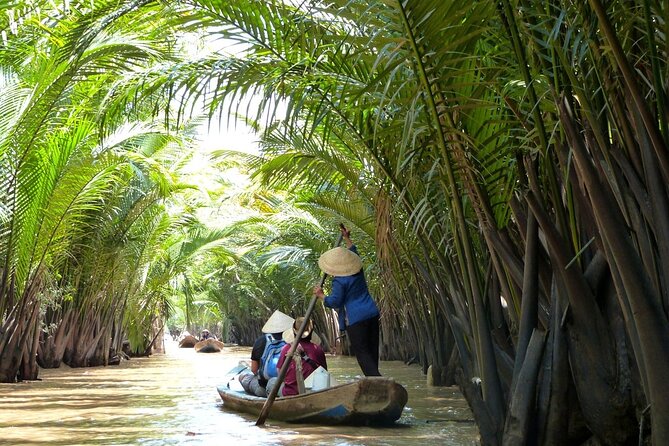 Mekong Delta from Cai Mep Thi Vai port of Phu My Cruise Harbor - My Tho and the first boat across the river