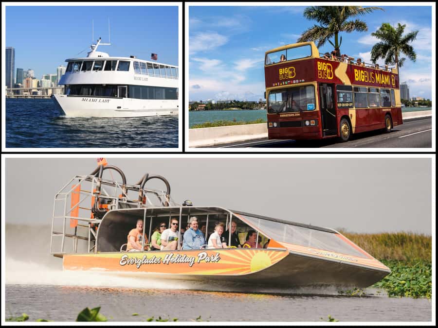Miami: Everglades Experience, Bay Cruise & Open-Top Bus Tour - Starting the day from Miami Beach or downtown