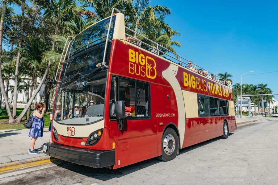 Miami: Half-Day Open-Top Bus Tour Plus Biscayne Bay Cruise - Downtown Miami from the open roof