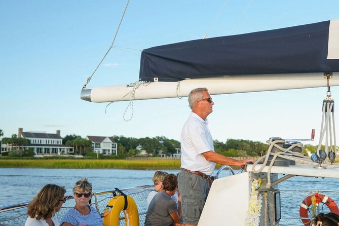 Morning Charleston Harbor Sail Lux Catamaran Shade and Seating - Crew Service and the Human Touch