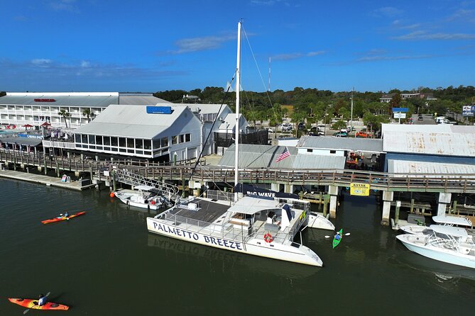 Morning Charleston Harbor Sail Lux Catamaran Shade and Seating - Boarding at 1 Shrimp Boat Lane in Mount Pleasant