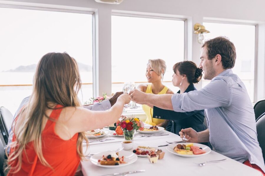 NYC: Christmas Eve Buffet Lunch or Dinner Harbor Cruise - The Hudson River views begin the sightseeing