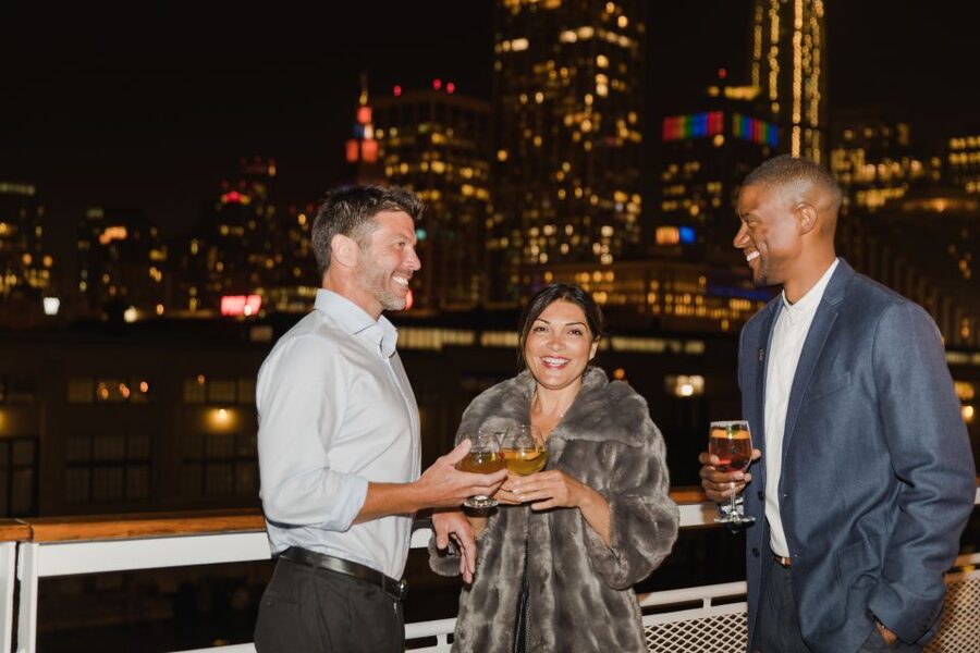 NYC: Christmas Eve Buffet Lunch or Dinner Harbor Cruise - DJ music, games, and the rooftop lounge