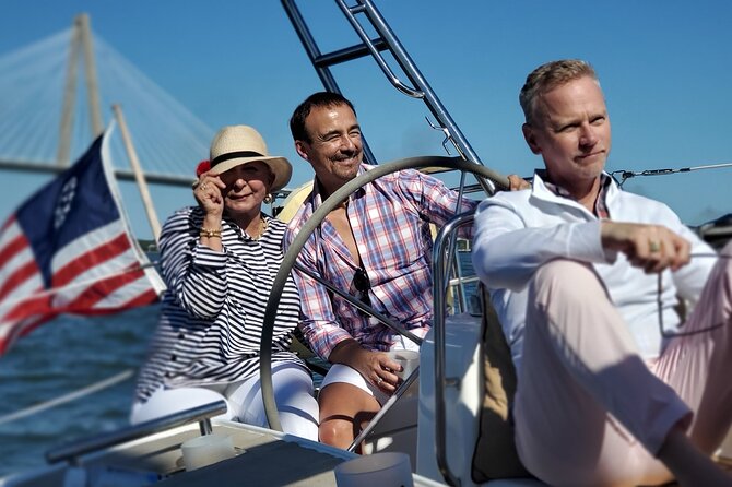 Private BYOB Afternoon Harbor Sail On 50ft Sailing Yacht Fate - Passing beneath the Ravenel Bridge
