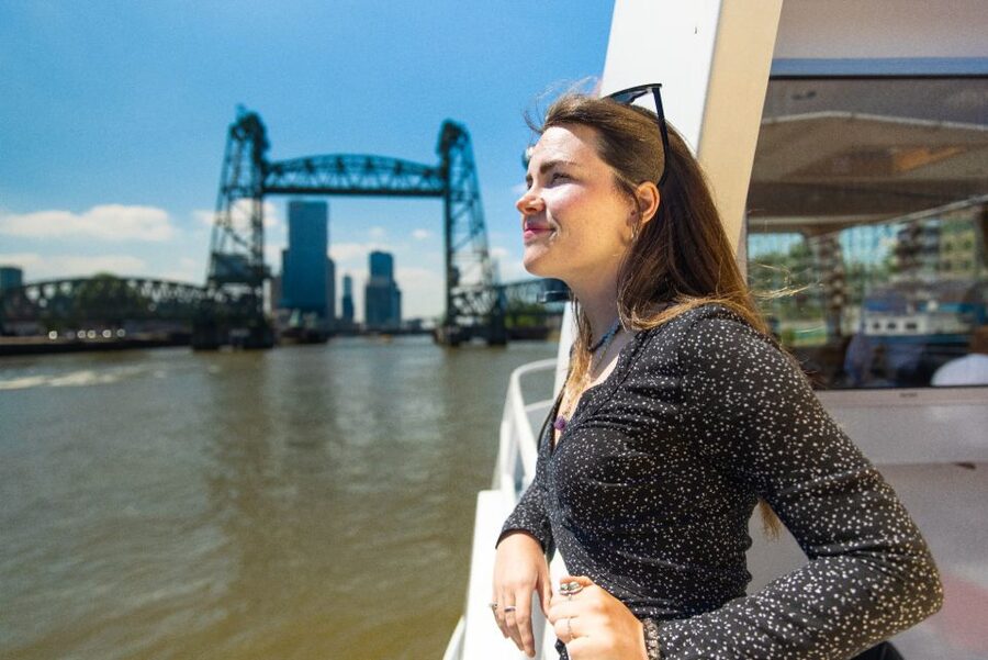 Rotterdam: Harbor Cruise with Live Guide - The skyline and approach to Erasmus Bridge