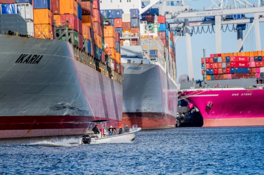 Savannah: 90-Minute Informational Port Tour - Heading upriver toward the Georgia Port Authority