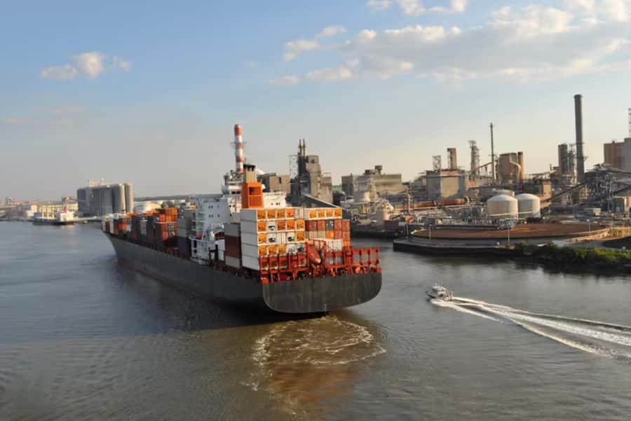 Savannah: Cruise Port Tour - Following the Savannah River beneath the Talmadge Bridge