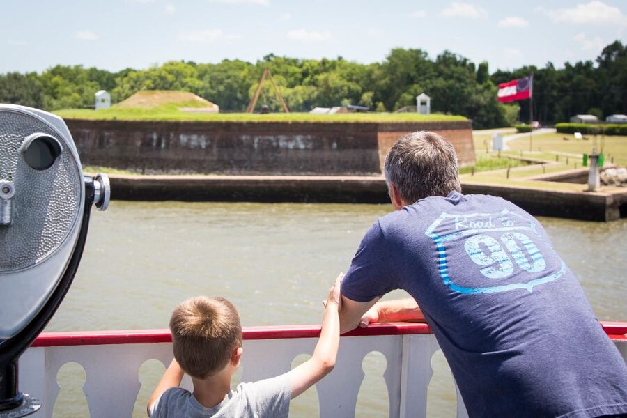 Savannah: Riverboat Narrated Harbor Sightseeing Cruise - Old Fort Jackson and the downriver stretch