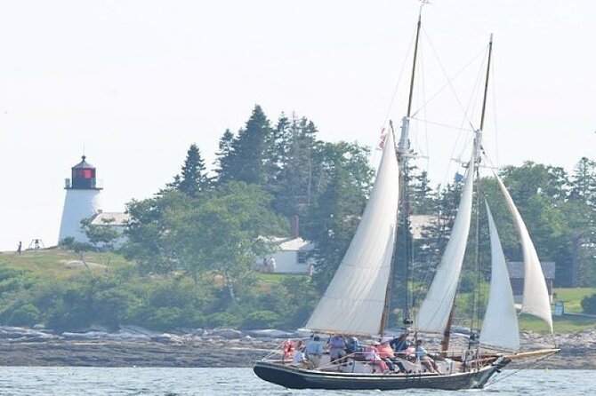 Schooner Applejack 2-Hour Day Sail from Boothbay Harbor - Raising sails and taking part