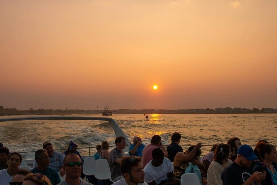 Sea Rocket Sunset & OC Harbor Cruise in Ocean City, MD - The sunset over Ocean City
