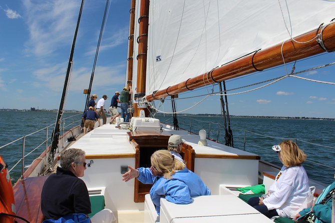 Sightseeing Day Sail around Boston Harbor - Fan Pier, the courthouse, and Harpoon Brewery
