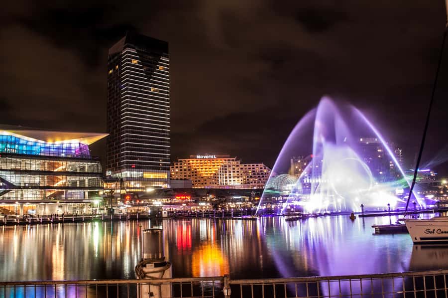 Sydney: Vivid Festival of Light Harbor Cruise with Dinner - Checking in at King Street Wharf 6