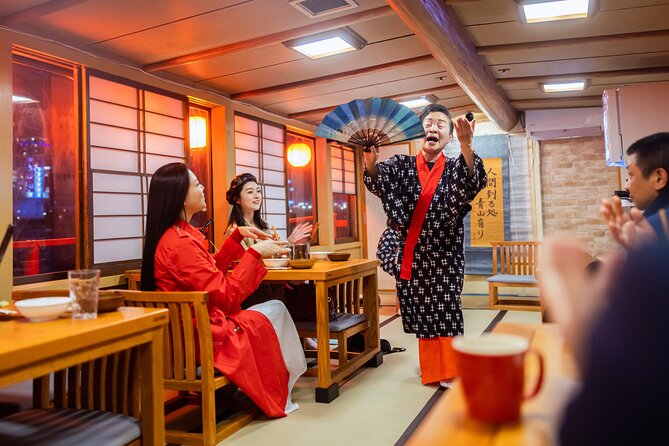 Tokyo Bay Yakatabune Dinner/Day Cruise with Japan Show and Drinks - Odaiba’s Statue of Liberty and Fuji TV