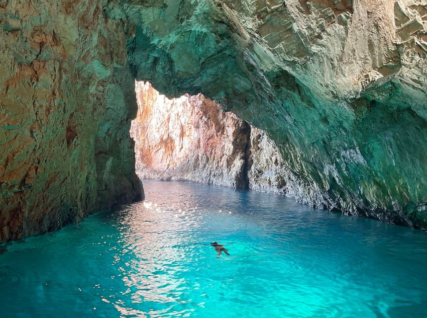 Zakynthos: West Coast & Navagio Bay Cruise with 2 Swim Stops - Heart Cave, Dolphin Rock, and the rock formations